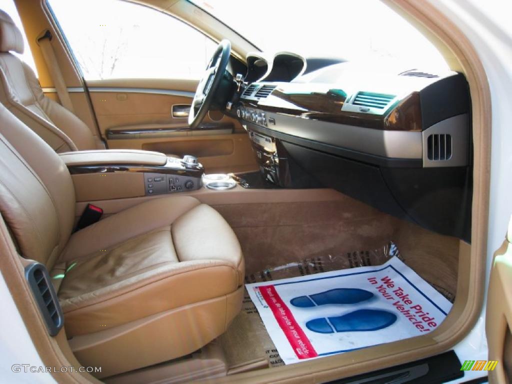 2008 7 Series 750Li Sedan - Alpine White / Natural Brown photo #11