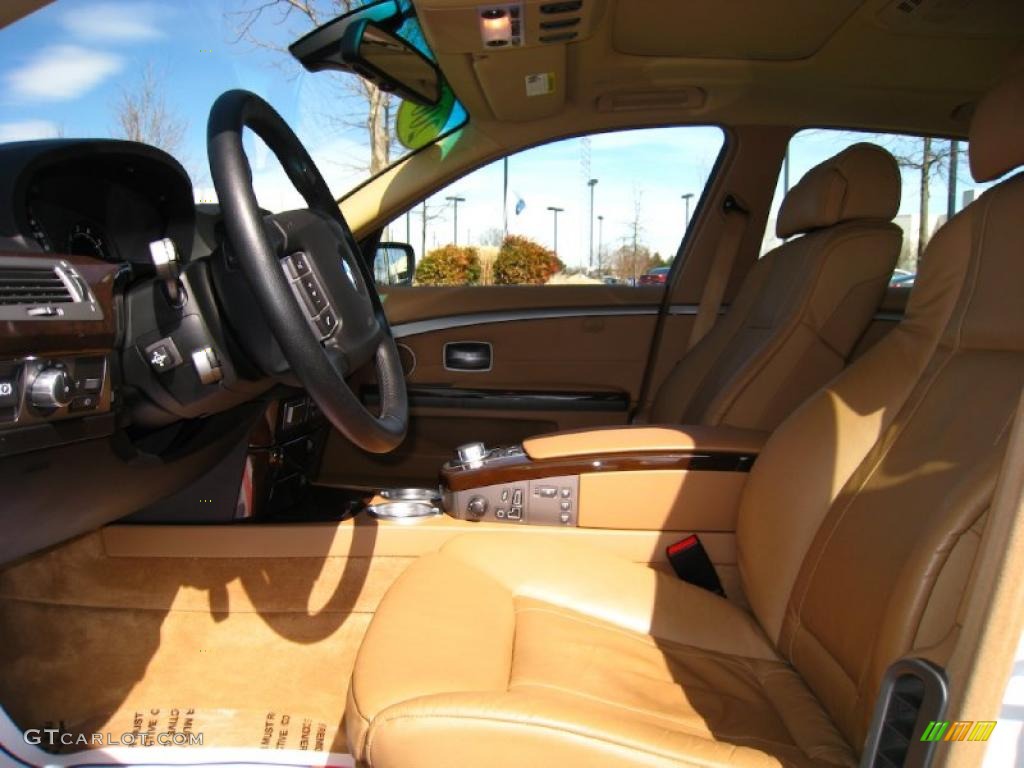 2008 7 Series 750Li Sedan - Alpine White / Natural Brown photo #14