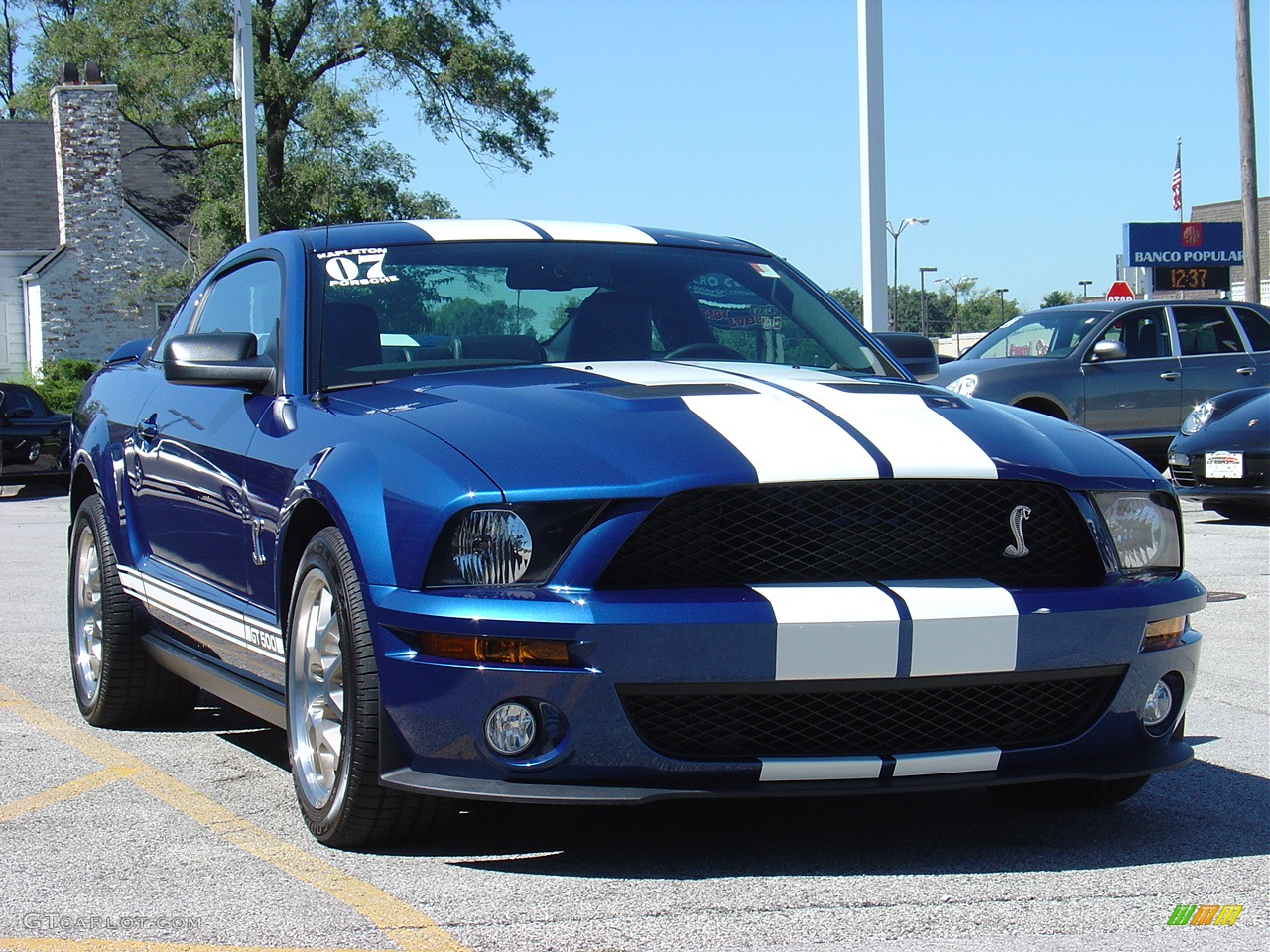 2007 Mustang Shelby GT500 Coupe - Vista Blue Metallic / Black Leather photo #3