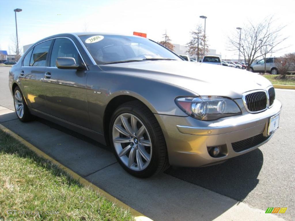 2008 7 Series 750Li Sedan - Sterling Grey Metallic / Black photo #8