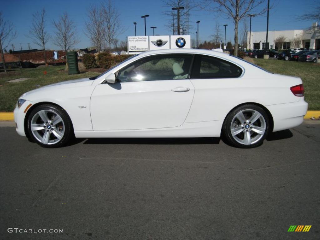 2007 3 Series 335i Coupe - Alpine White / Cream Beige photo #3