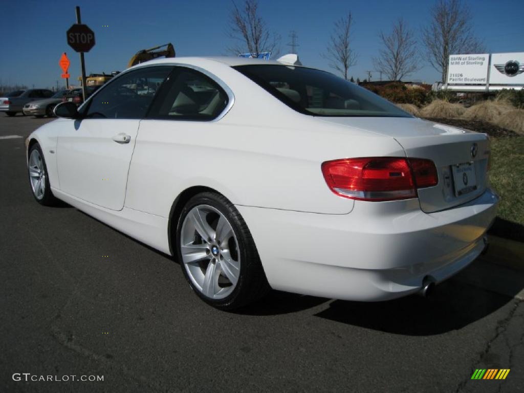 2007 3 Series 335i Coupe - Alpine White / Cream Beige photo #4