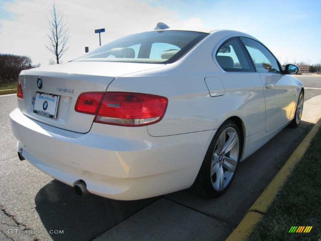 2007 3 Series 335i Coupe - Alpine White / Cream Beige photo #6