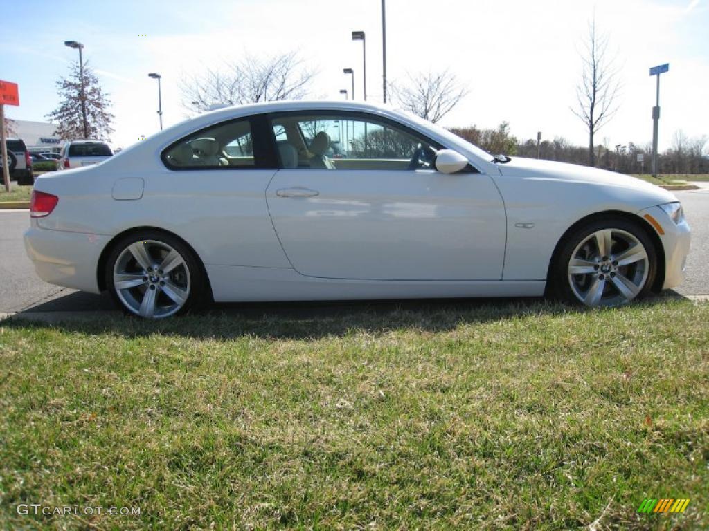 2007 3 Series 335i Coupe - Alpine White / Cream Beige photo #7