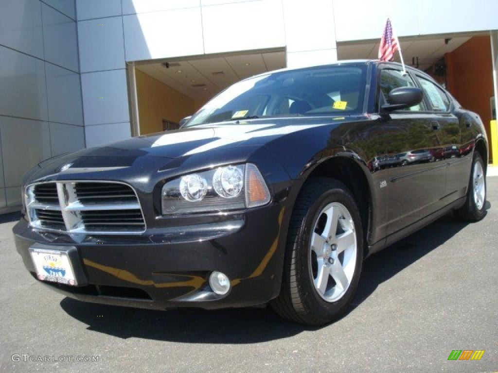 2009 Charger SXT - Brilliant Black Crystal Pearl / Dark Slate Gray photo #1