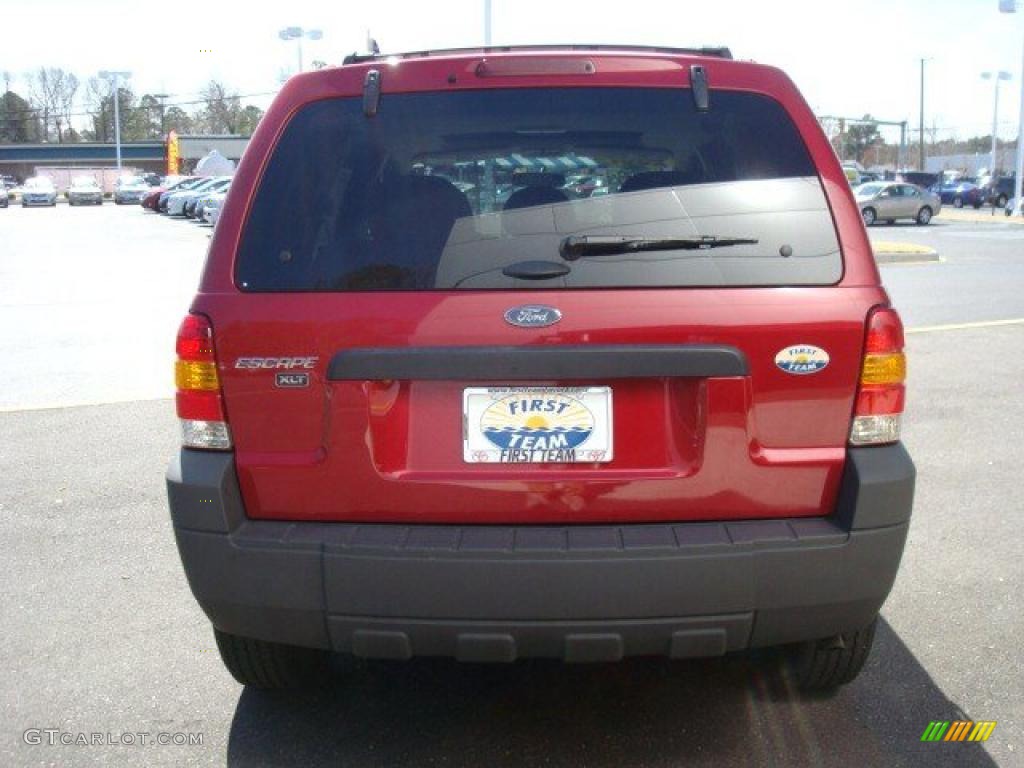 2007 Escape XLT - Red / Medium/Dark Pebble photo #6