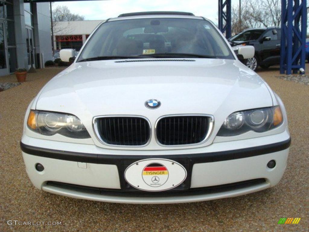 2003 3 Series 325i Sedan - Alpine White / Beige photo #9