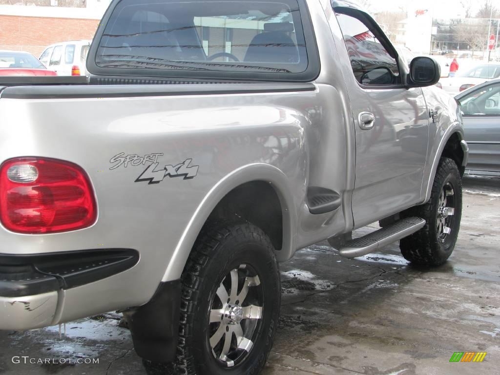 2003 F150 XLT Regular Cab Flareside 4x4 - Silver Metallic / Medium Graphite Grey photo #6