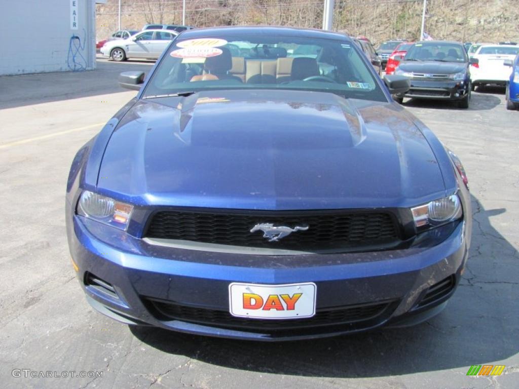 2010 Mustang V6 Premium Coupe - Kona Blue Metallic / Saddle photo #4