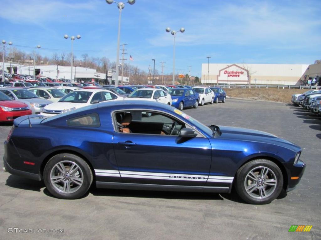 2010 Mustang V6 Premium Coupe - Kona Blue Metallic / Saddle photo #6
