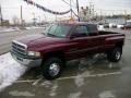2001 Dark Garnet Red Pearl Dodge Ram 3500 SLT Club Cab 4x4 Dually  photo #4