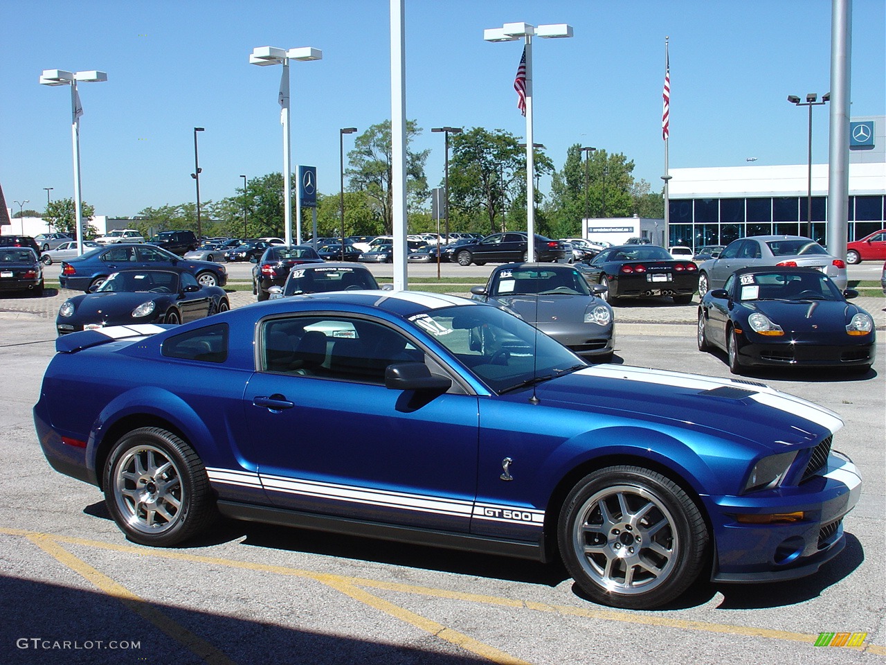 2007 Mustang Shelby GT500 Coupe - Vista Blue Metallic / Black Leather photo #5