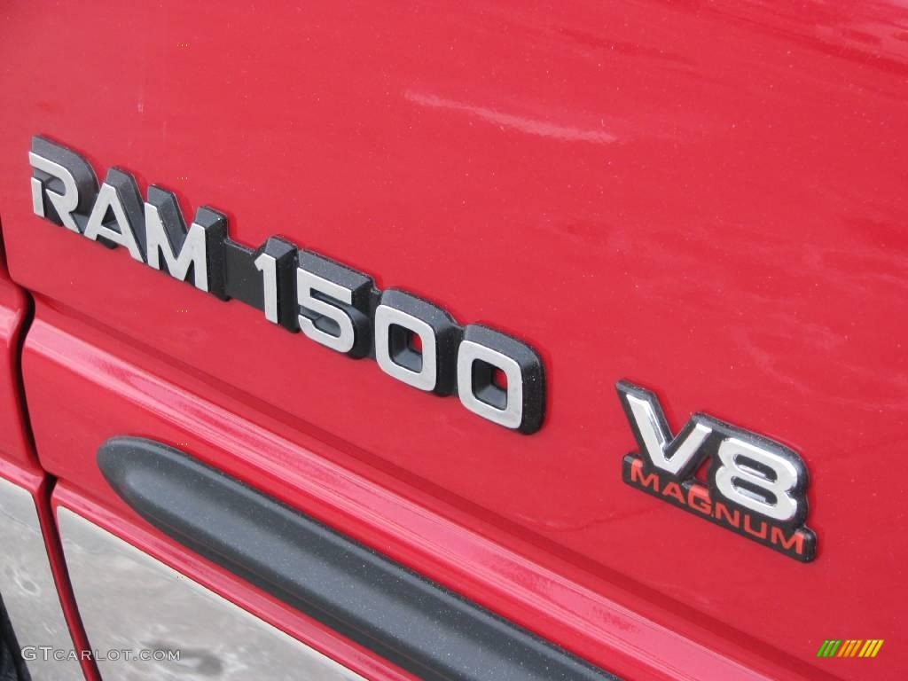 2001 Ram 1500 ST Club Cab 4x4 - Flame Red / Mist Gray photo #16