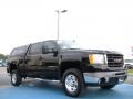 2007 Onyx Black GMC Sierra 2500HD SLE Crew Cab 4x4  photo #7