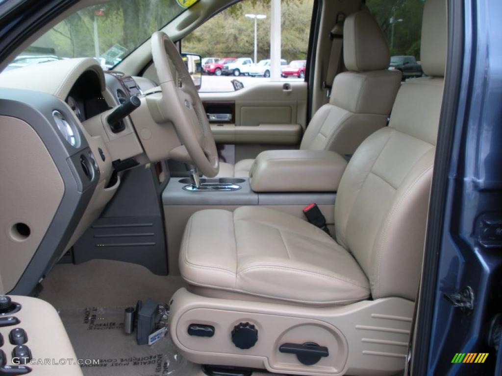 2006 F150 Lariat SuperCrew 4x4 - Medium Wedgewood Blue Metallic / Tan photo #13