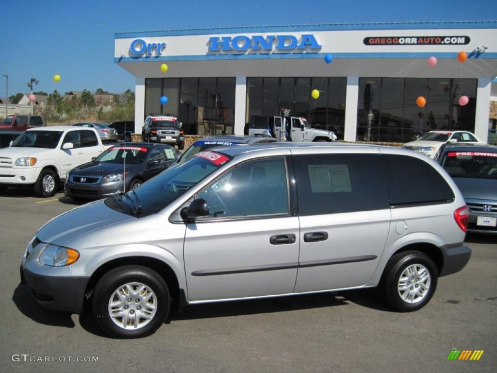 Bright Silver Metallic Dodge Caravan