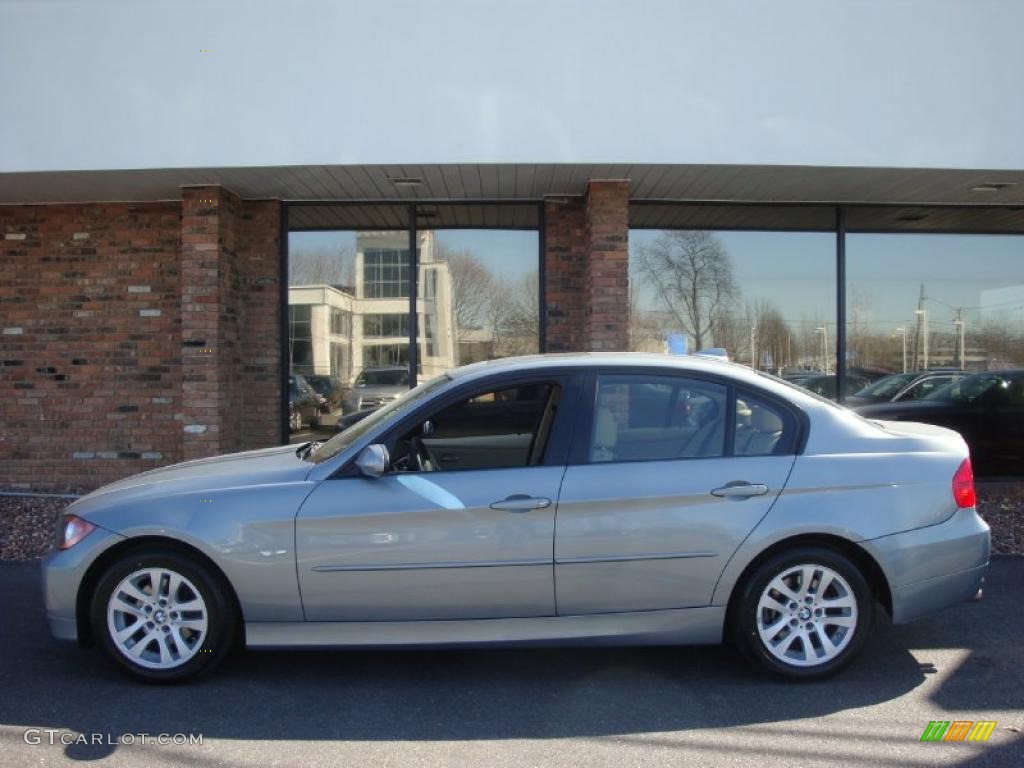 2007 3 Series 328i Sedan - Arctic Metallic / Beige photo #3