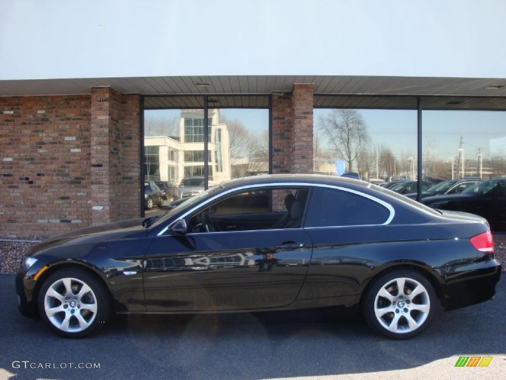 2007 3 Series 328xi Coupe - Black Sapphire Metallic / Black photo #3