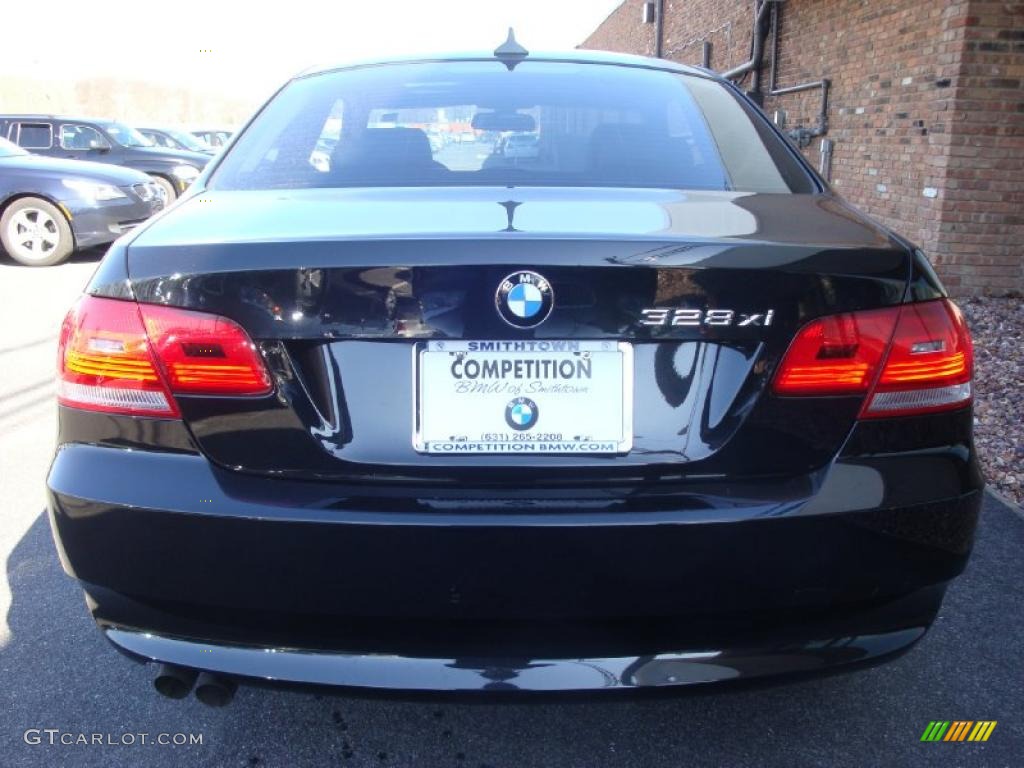 2007 3 Series 328xi Coupe - Black Sapphire Metallic / Black photo #5