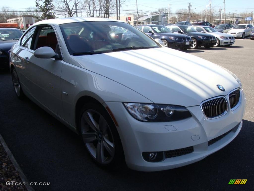 2007 3 Series 335i Coupe - Alpine White / Coral Red/Black photo #7
