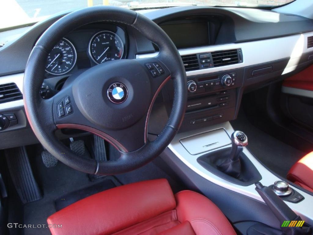 2007 3 Series 335i Coupe - Alpine White / Coral Red/Black photo #11