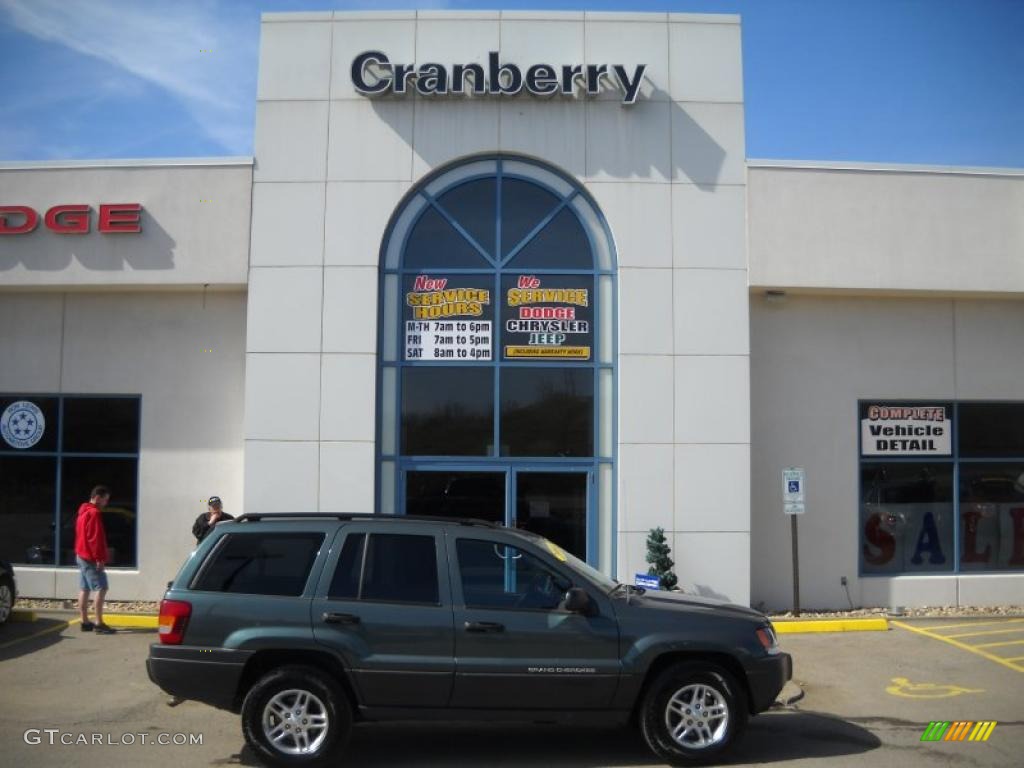 2004 Grand Cherokee Laredo 4x4 - Onyx Green Pearl / Sandstone photo #1