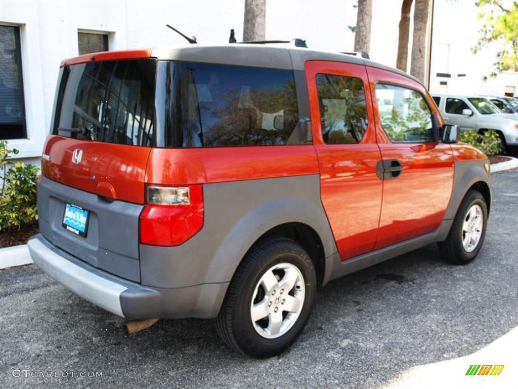2003 Element EX AWD - Sunset Orange Pearl / Black photo #3