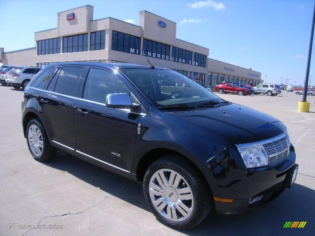 2008 MKX AWD - Dark Ink Blue Metallic / Light Camel photo #1