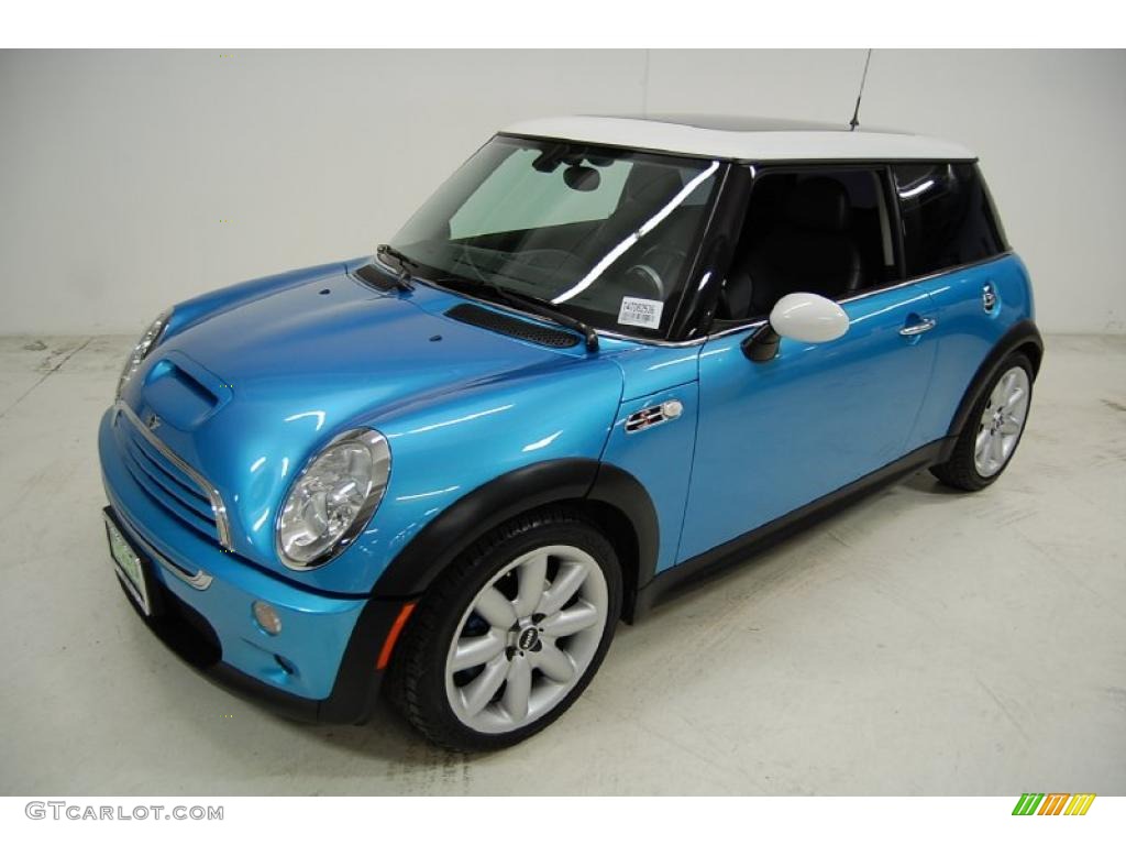 2004 Cooper S Hardtop - Electric Blue Metallic / Panther Black photo #10