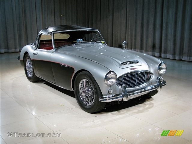 Silver 1957 Austin-Healey 100-6 Convertible Exterior Photo #273290