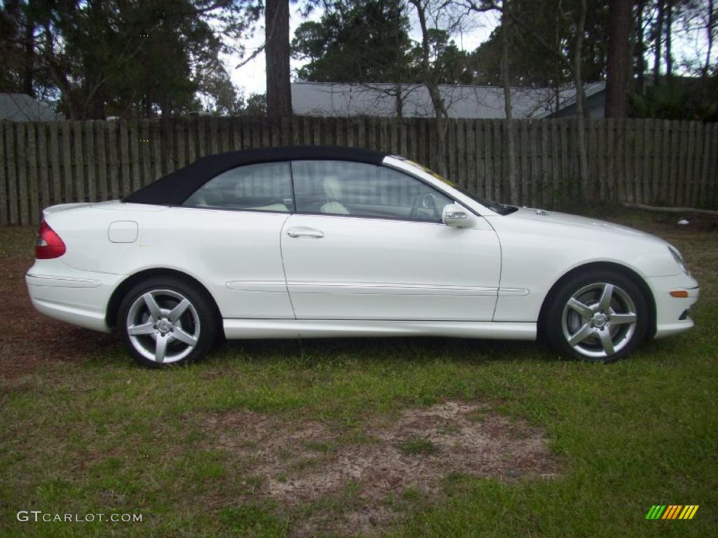 2007 CLK 550 Cabriolet - Arctic White / Stone photo #1