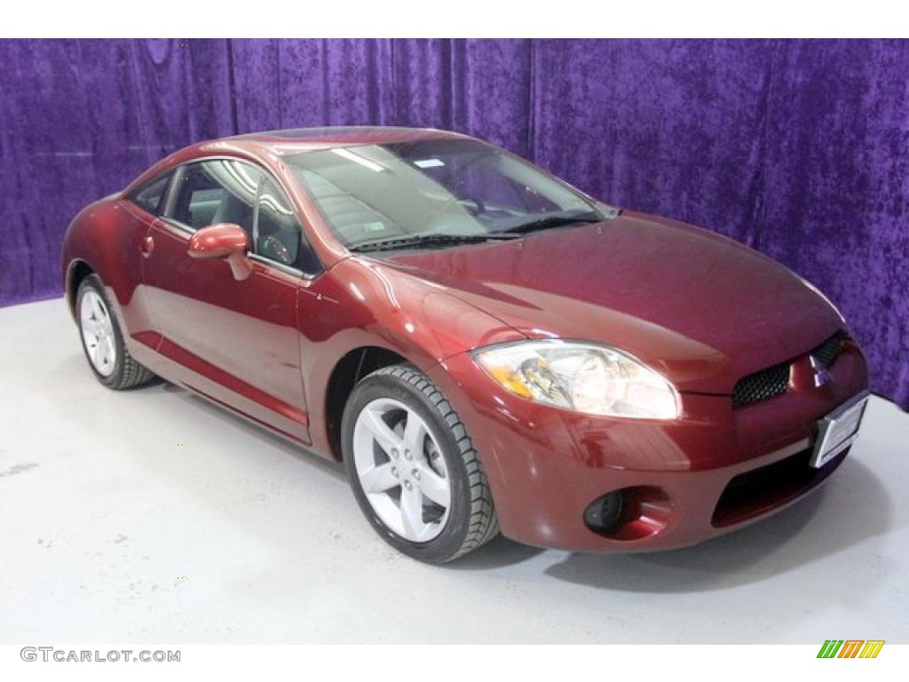 2007 Eclipse GS Coupe - Ultra Red Pearl / Medium Gray photo #46