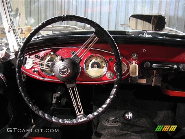 1957 Austin-Healey 100-6 Convertible Red Steering Wheel Photo #273318