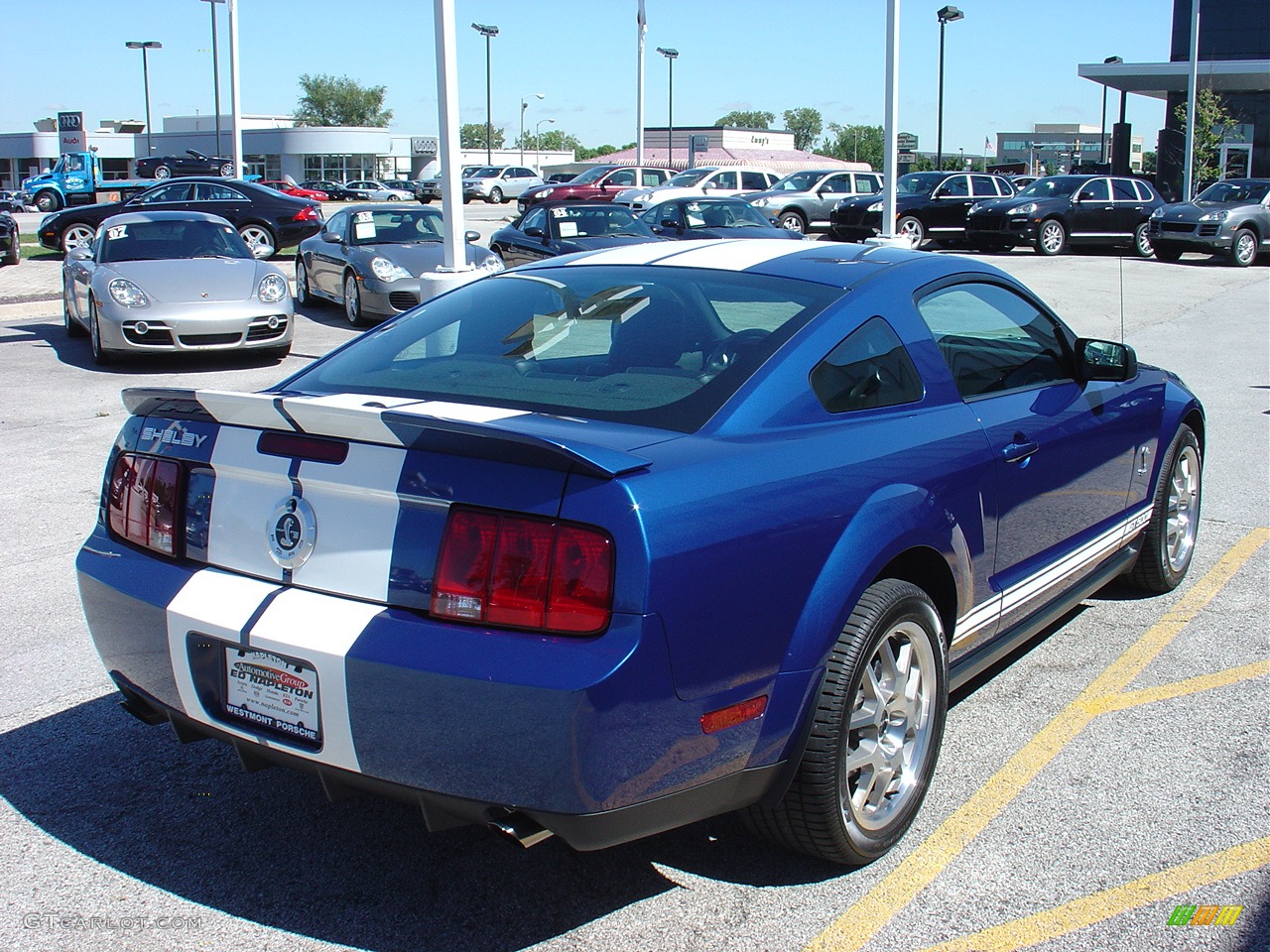 2007 Mustang Shelby GT500 Coupe - Vista Blue Metallic / Black Leather photo #8