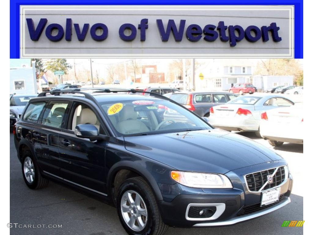 2008 XC70 AWD - Barents Blue Metallic / Sandstone Beige photo #1
