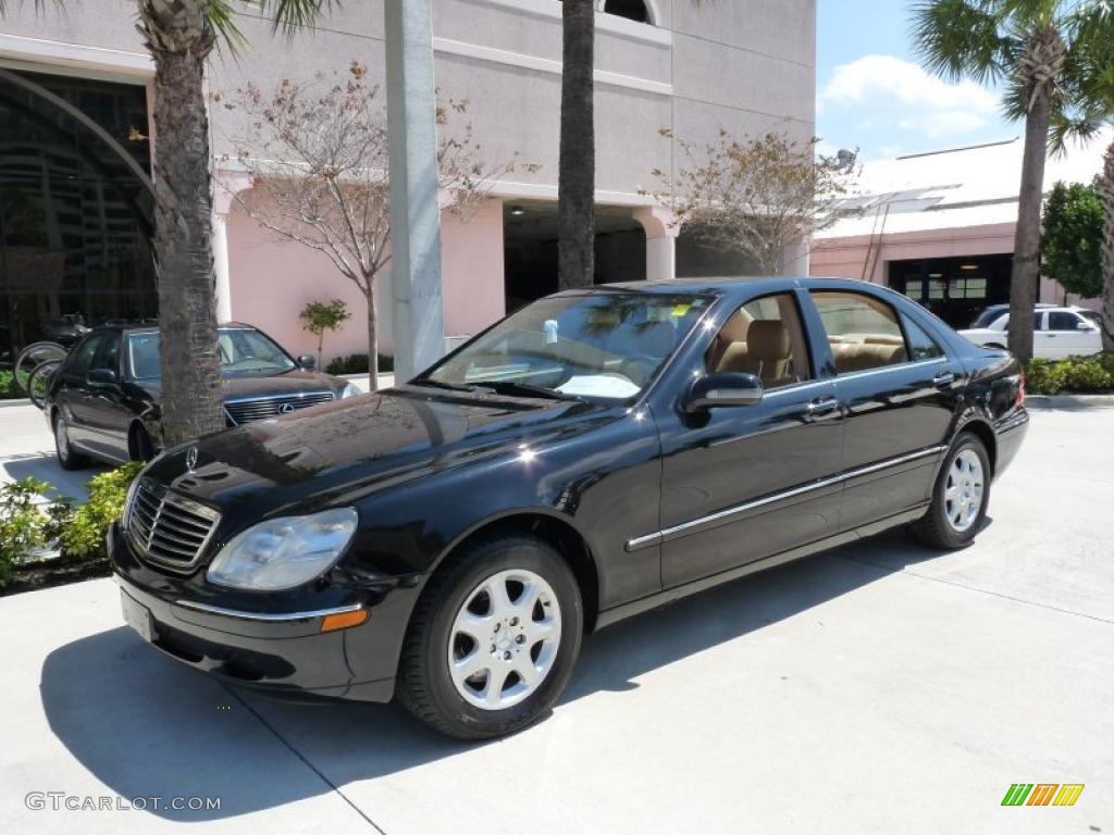 2000 S 430 Sedan - Black / Java photo #1