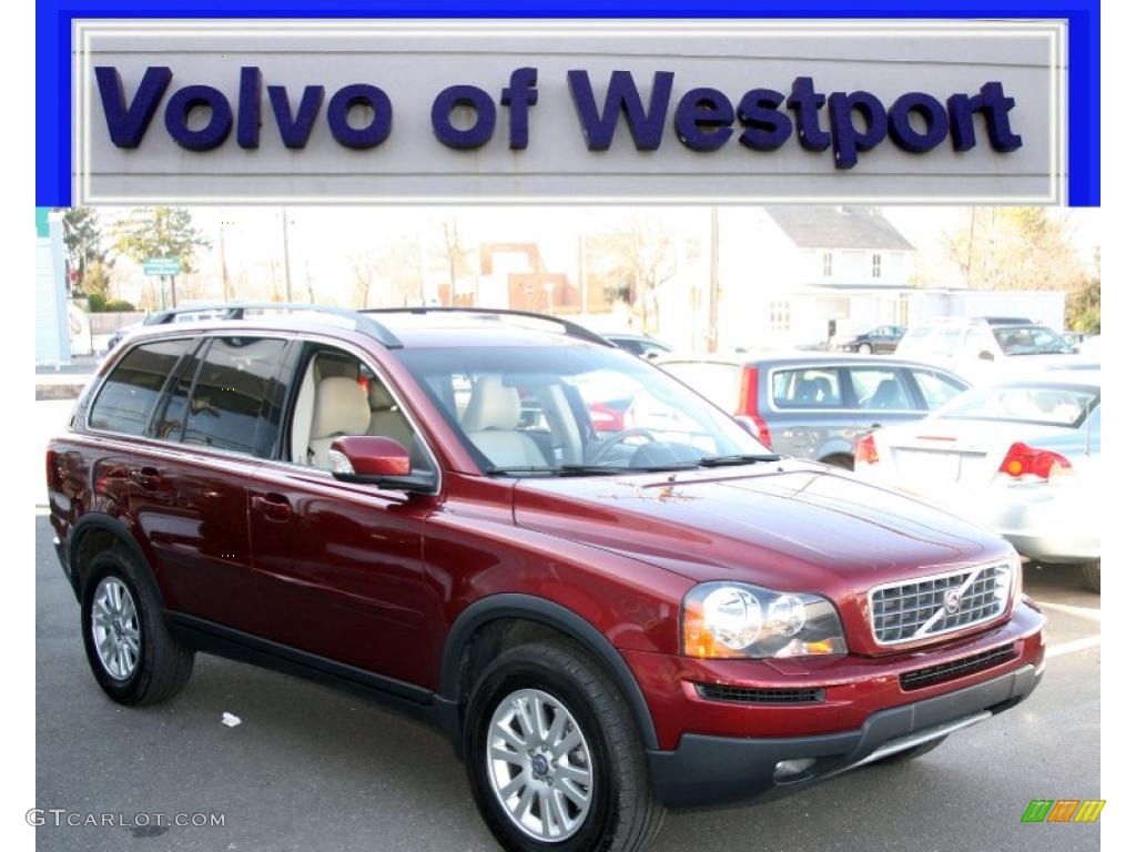 2008 XC90 3.2 AWD - Ruby Red Metallic / Sandstone photo #1