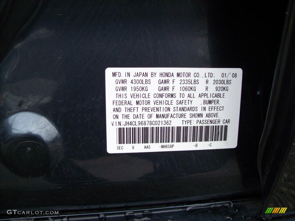 2008 TSX Sedan - Carbon Gray Pearl / Quartz Gray photo #25