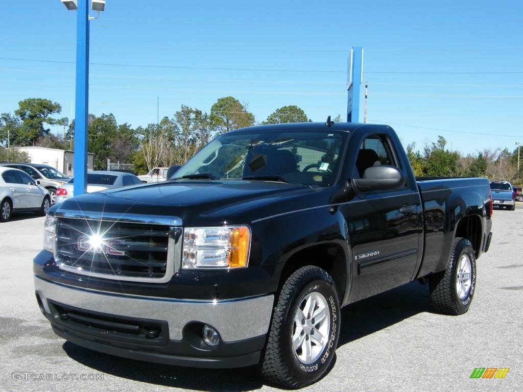 2008 Sierra 1500 SLE Regular Cab - Onyx Black / Ebony photo #1