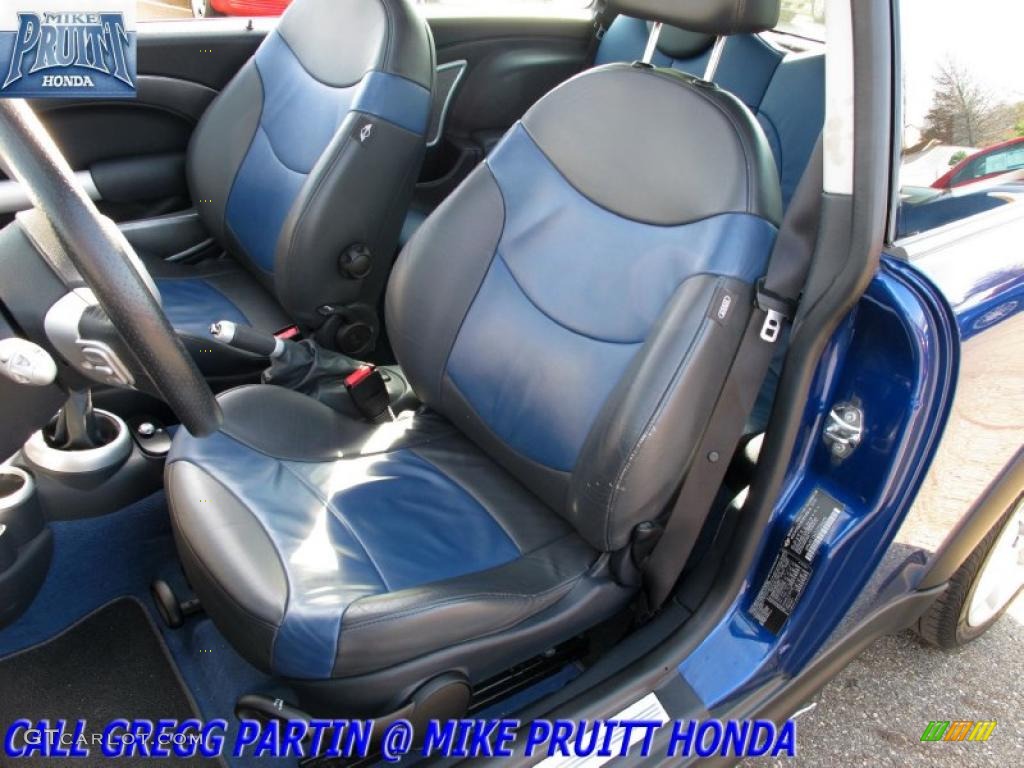 2003 Cooper S Hardtop - Indi Blue Metallic / Lapis Blue/Panther Black photo #12