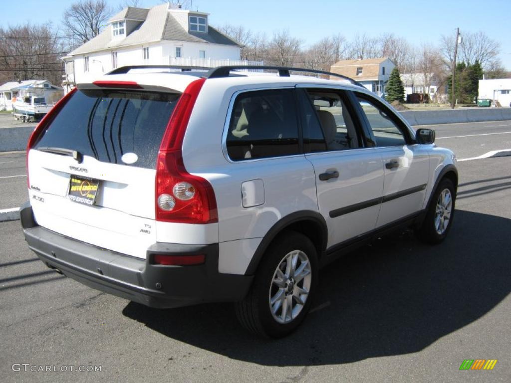 2005 XC90 T6 AWD - Ice White / Taupe/Light Taupe photo #3