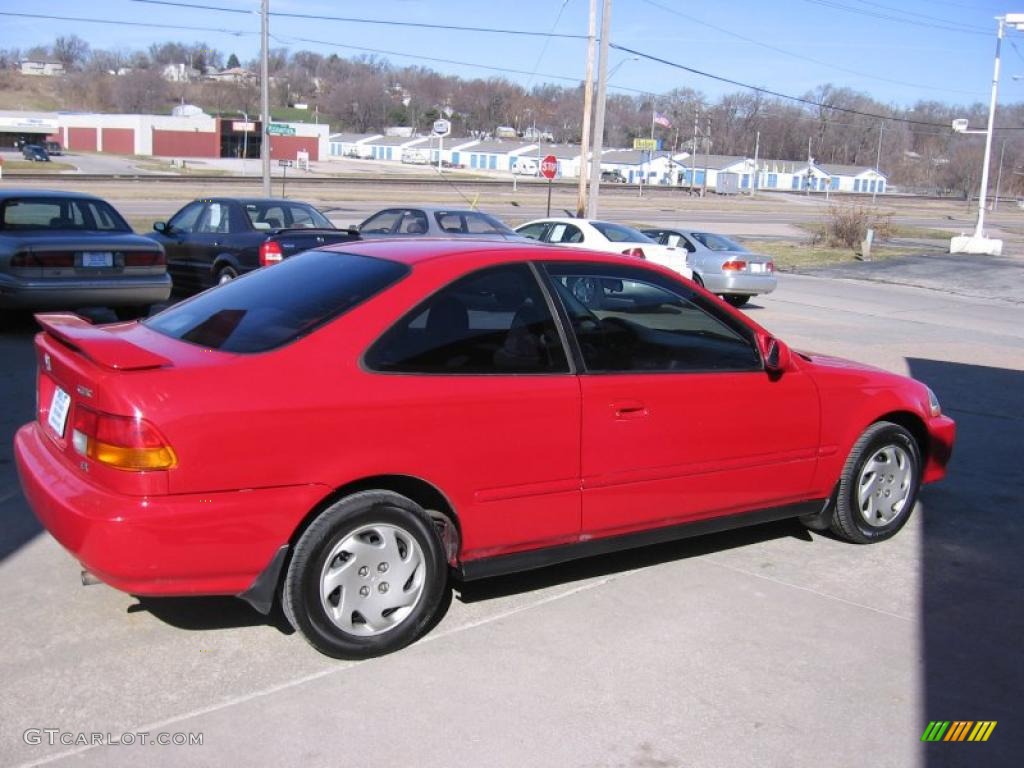 1996 Civic EX Coupe - Milano Red / Black photo #4