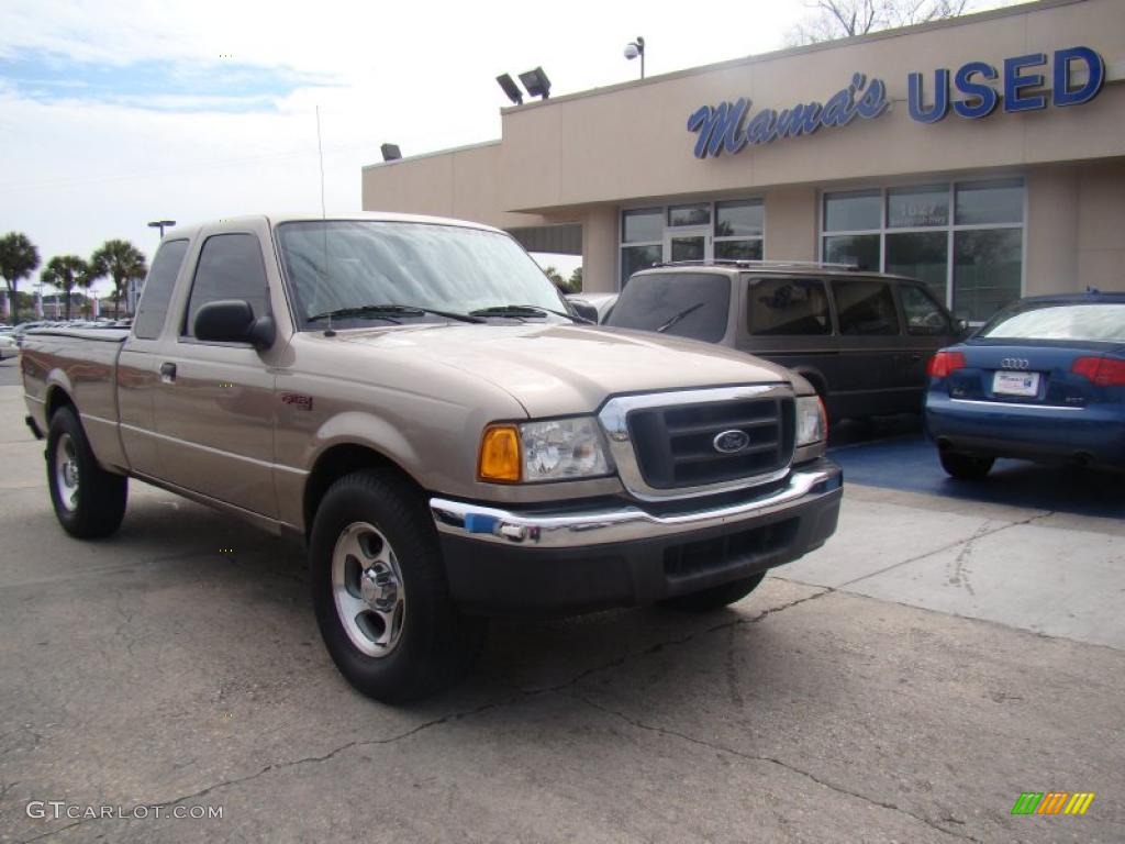 2004 Ranger XLT SuperCab - Arizona Beige Metallic / Black/Medium Pebble photo #2