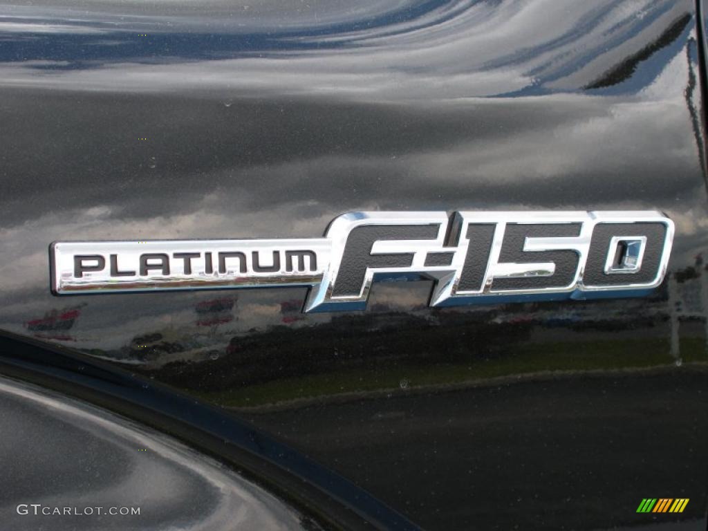 2010 F150 Platinum SuperCrew 4x4 - Tuxedo Black / Tan photo #4