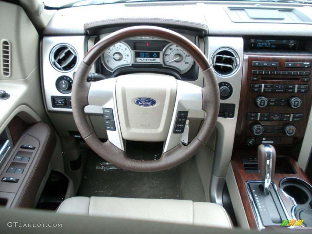 2010 F150 Platinum SuperCrew 4x4 - Tuxedo Black / Tan photo #7