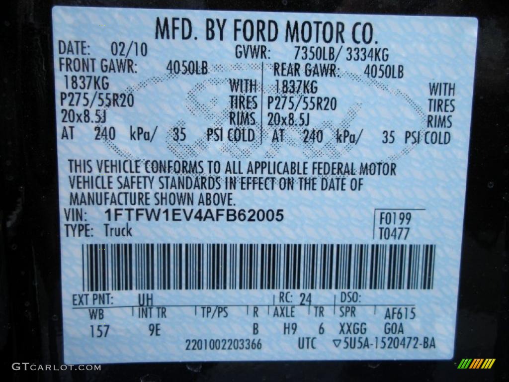 2010 F150 Platinum SuperCrew 4x4 - Tuxedo Black / Tan photo #13