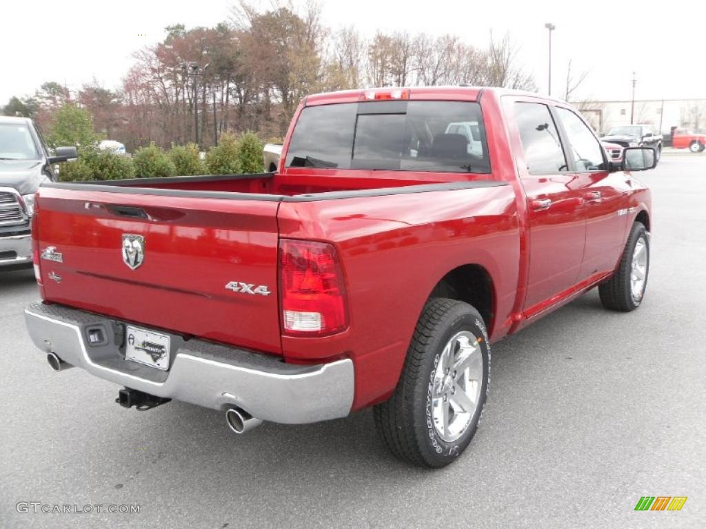 2010 Ram 1500 Big Horn Crew Cab 4x4 - Inferno Red Crystal Pearl / Dark Slate/Medium Graystone photo #5