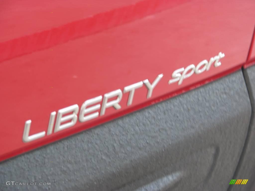 2002 Liberty Sport 4x4 - Flame Red / Dark Slate Gray photo #8