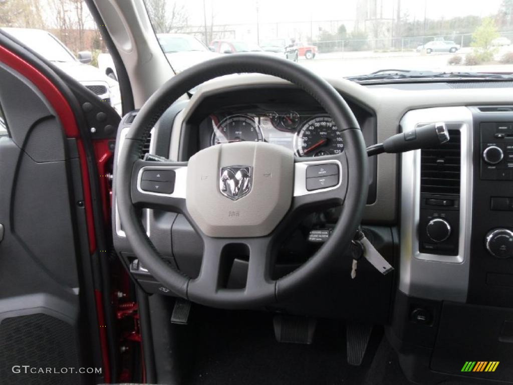 2010 Ram 1500 Big Horn Crew Cab 4x4 - Inferno Red Crystal Pearl / Dark Slate/Medium Graystone photo #14