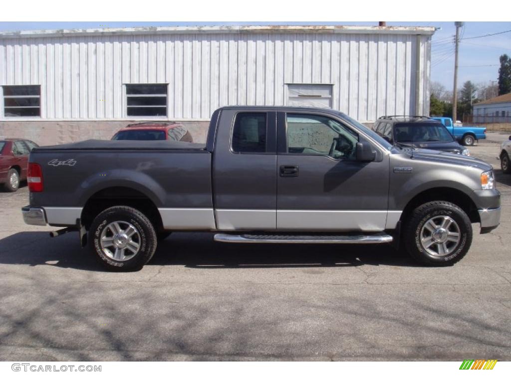2005 F150 XLT SuperCab 4x4 - Dark Shadow Grey Metallic / Medium Flint/Dark Flint Grey photo #2